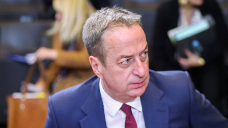 British Ambassador to NATO David Quarrey attends the NATO defence ministers' meeting at the Alliance's headquarters in Brussels, Belgium June 13, 2024. REUTERS/Johanna Geron