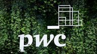 The logo of accounting firm PricewaterhouseCoopers (PwC) is seen on a board at the St. Petersburg International Economic Forum (SPIEF), Russia, June 6, 2019. REUTERS/Maxim Shemetov
