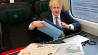 Former prime minister Boris Johnson with The Daily Telegraph in November 2019. Pic: AP