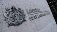 Signage is seen outside the entrance of the London Stock Exchange in London, Britain. Aug 23, 2018. REUTERS/Peter Nicholls