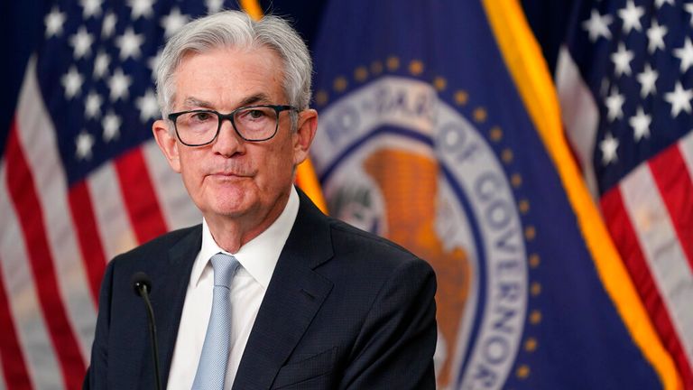 Federal Reserve Chairman Jerome Powell Pic: AP 