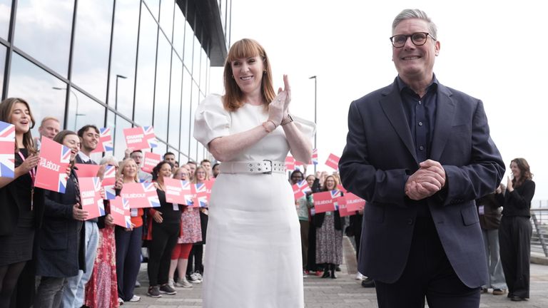 Prime Minister Sir Keir Starmer and Deputy Prime Minister Angela Rayner, arriving ahead of the Labour Party Conference in Liverpool. Picture date: Saturday September 21, 2024.