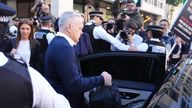 Huw Edwards leaves Westminster Magistrates' Court.
Pic: PA