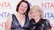 Monica Dolan and Jo Hamilton, winners of the New Drama Award for Mr Bates vs The Post Office, at the National Television Awards at the O2 Arena, London. Pic: PA