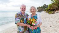 Sir Alan Bates and Suzanne Sercombe were married on Necker Island. Pic: Mar Javierto