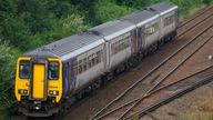 A general view of a Great Northern railway train at Hunt's Cross station, Liverpool, amid reports of widespread IT outages affecting airlines, broadcasters and banks. Picture date: Friday July 19, 2024. PA Photo. See PA story TECHNOLOGY Outage Rail. Photo credit should read: Peter Byrne/PA Wire