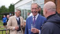 Nigel Farage during a visit to Wyldecrest Sports Country Club.
Pic: PA