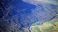 An aerial view of the Parallel Roads of Glen Roy. Pic: Lorne Gill/NatureScot