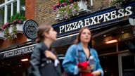 Pizza Express has 482 sites in the UK and Ireland where it trades as Milano