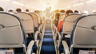 A file picture of the interior of a plane during a flight. Pic: iStock