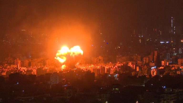 Explosion in Beirut on same night that Iran targets Israel with missiles