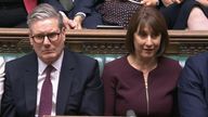 Keir Starmer listens as the leader of the opposition Rishi Sunak speaks during the debate on the King's Speech.
Pic PA