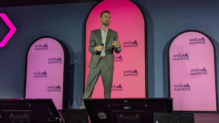 William Fitzgerald at Lisbon's Web Summit, where he spoke to Sky News