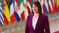 Rachel Reeves attends the Eurozone finance ministers meeting in Brussels.
Pic: Reuters