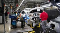 A view of car production.
Pic: Reuters