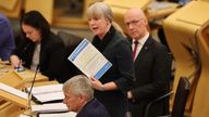 Finance Secretary Shona Robison announces the draft Budget for 2025-26 to MSPs at the Scottish Parliament in Holyrood, Edinburgh. Picture date: Wednesday December 4, 2024.