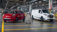 The Ford Puma Gen-E and E-Transit Custom van are seen at the Halewood Plant. Pic: Ford