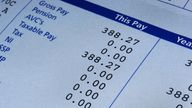 A wage slip. Pic: iStock