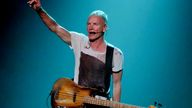 Sting performs during a stop on his Sting 3.0 tour at The Wiltern in Los Angeles in November 2024. Pic: AP/Chris Pizzello