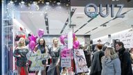 Olivia Buckland. launches her collection at a Quiz shop in Glasgow
Pic:Robert Perry/Shutterstock 