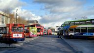 Buses parked up at Canterbury bus station. File pic: PA