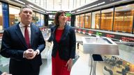 Labour leader Sir Keir Starmer and shadow chancellor Rachel Reeves during a visit to the London Stock Exchange Group, to outline Labour's plans to bring growth and stability back to Britain's economy. Picture date: Friday September 22, 2023. PA Photo. See PA story POLITICS Labour. Photo credit should read: Stefan Rousseau/PA Wire