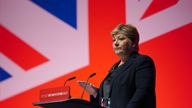 Shadow Attorney General Emily Thornberry speaking during the Labour Party Conference in Liverpool. Picture date: Tuesday October 10, 2023.