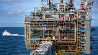 A view of the Sleipner A gas platform, Norway. Pic: Ole Berg-Rusten/NTB Scanpix/AP