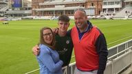 Josh Baker with parents. Pic: Paul Baker/ Facebook