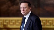 FILE - Elon Musk arrives before the 60th Presidential Inauguration in the Rotunda of the U.S. Capitol in Washington, Monday, Jan. 20, 2025. (Kevin Lamarque/Pool Photo via AP, File)