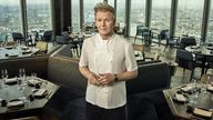 Gordon Ramsay pictured in his new restaurant - the highest in London